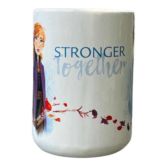 Frozen 2 Coffee Mug, "stronger Together," Heart Cutout Handle Zak - Picture 2 of 5